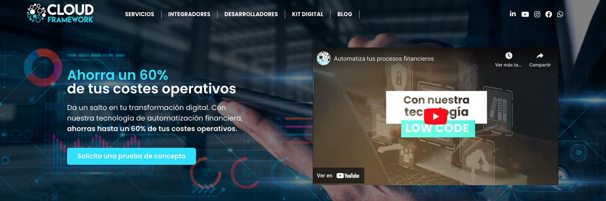 web de cloudframework automatiza tu negocio